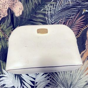 MICHAEL kors leather cindy dome crossbody bag White